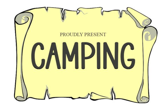 Camping Font Poster 1