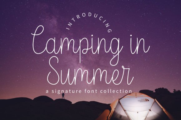 Camping in Summer Font