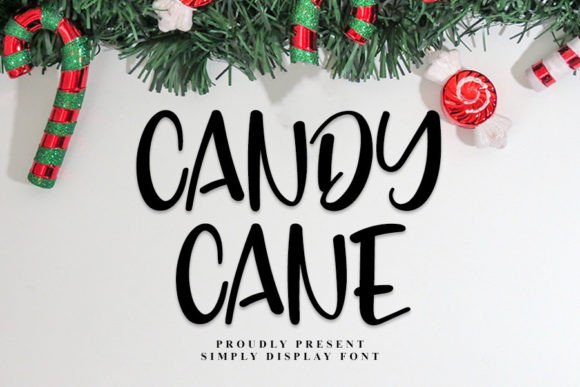 Candy Cane Font Poster 1