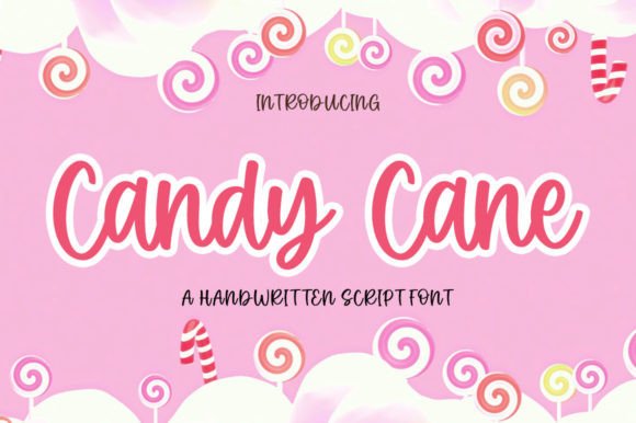 Candy Cane Font Poster 1