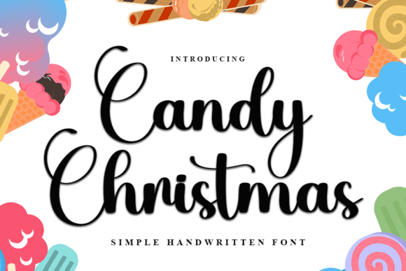 Candy Christmas Font Poster 1