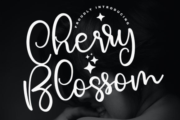 Cherry Blossom Font Poster 1