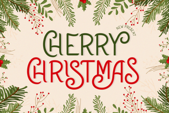 Cherry Christmas Font Cherry Christmas Font Poster 1