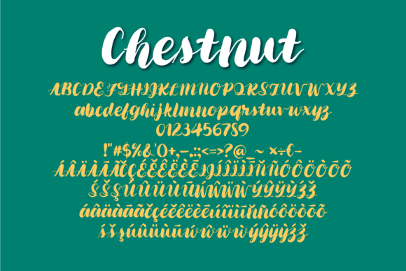 Chestnut Font Poster 8