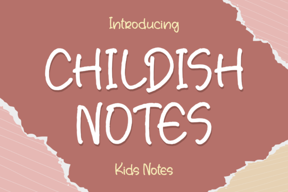 Childish Notes Font Poster 1