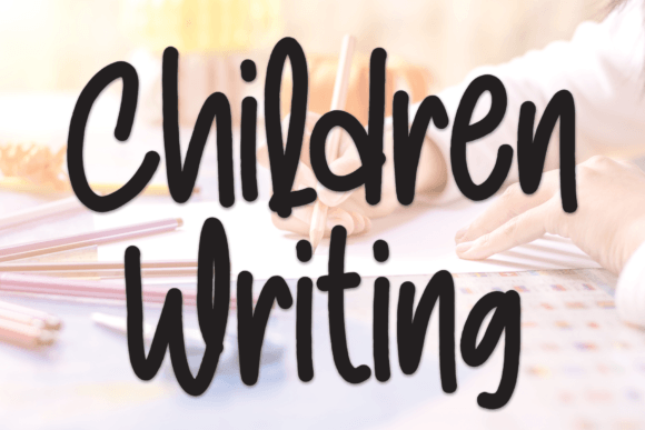 Children Writing Font