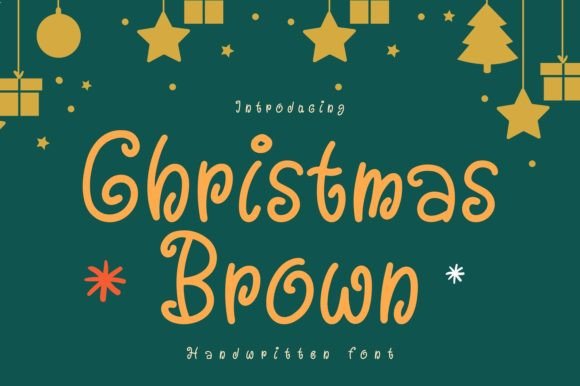 Christmas Brown Font Poster 1