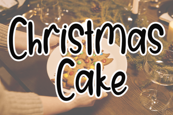 Christmas Cake Font Poster 1