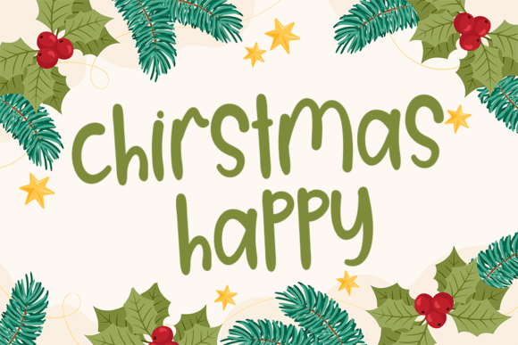 Christmas Cake Font Poster 2