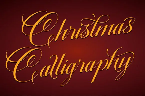 Christmas Calligraphy Font Christmas Calligraphy Font Poster 1