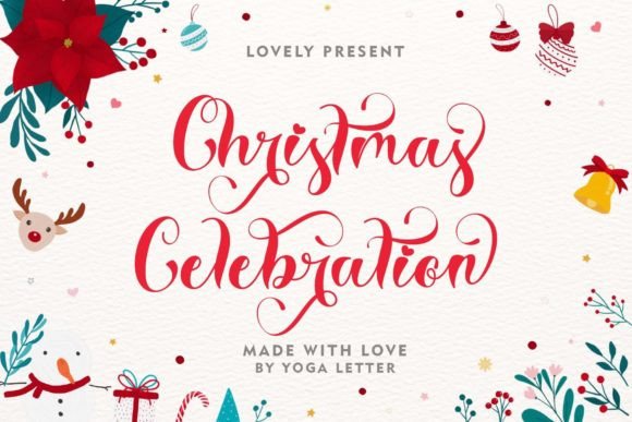 Christmas Celebration Font Poster 1