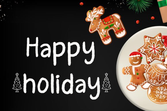 Christmas Chalk Font Poster 2