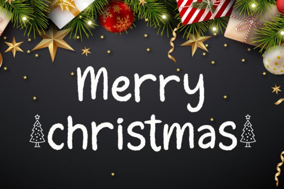 Christmas Chalk Font Poster 3
