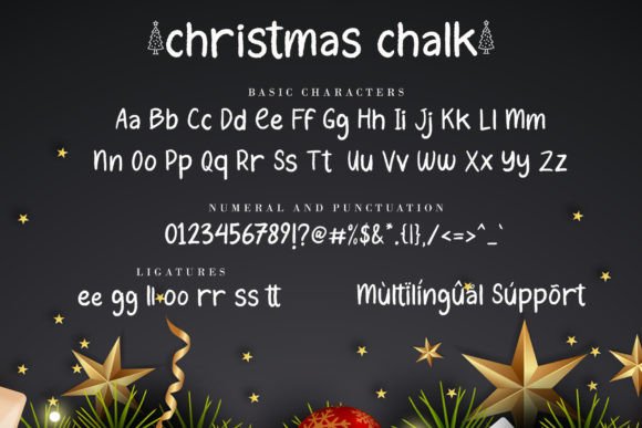 Christmas Chalk Font Poster 7
