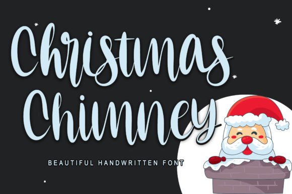Christmas Chimney Font Poster 1