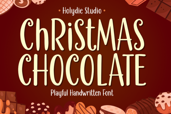 Christmas Chocolate Font Poster 1