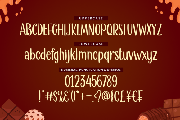 Christmas Chocolate Font Poster 2