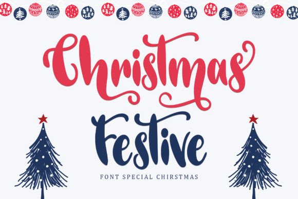 Christmas Festive Font Poster 1