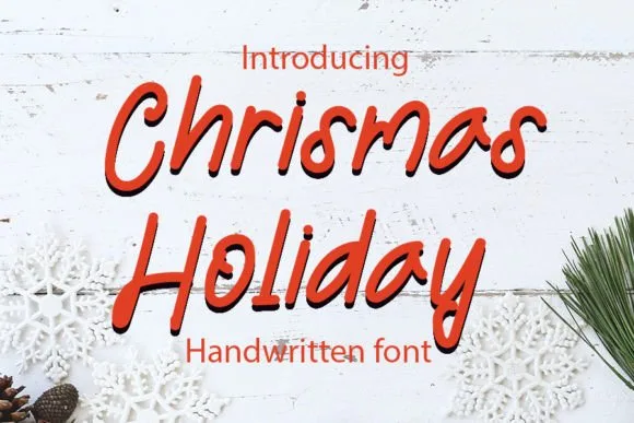 Christmas Holiday Font Christmas Holiday Font Poster 1