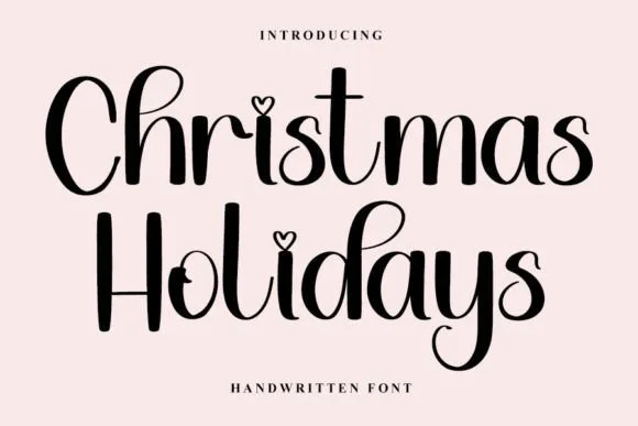 Christmas Holidays Font Christmas Holidays Font Poster 1