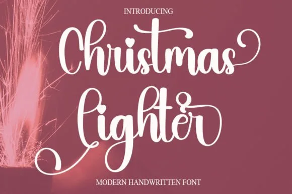 Christmas Lighter Font Poster 1