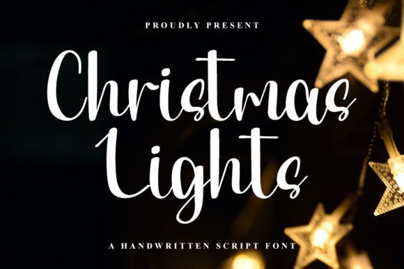 Christmas Lights Font Poster 1