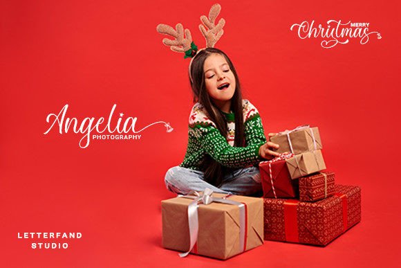 Christmas Maroon Font Poster 2