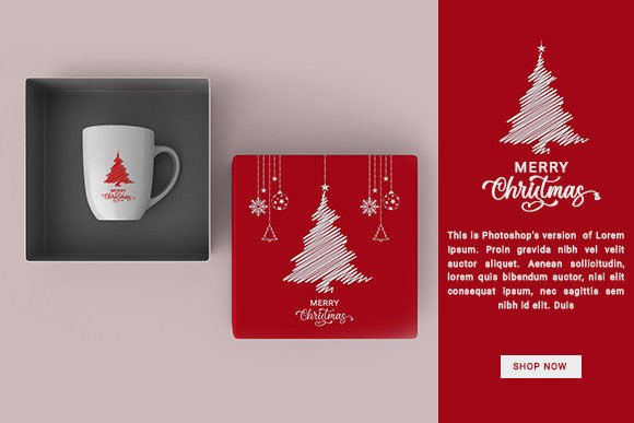 Christmas Maroon Font Poster 11
