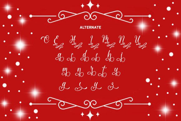 Christmas Maroon Font Poster 13