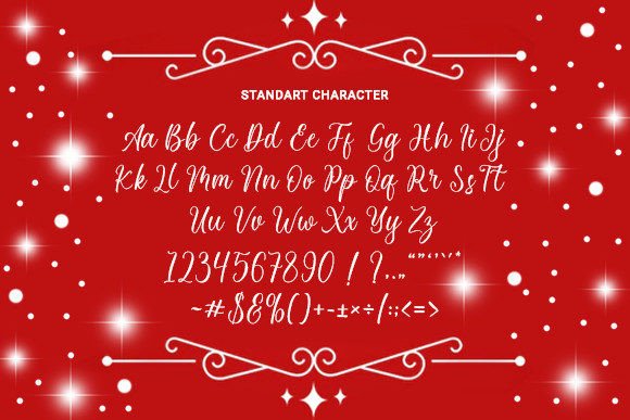 Christmas Maroon Font Poster 15