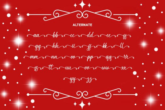 Christmas Maroon Font Poster 16