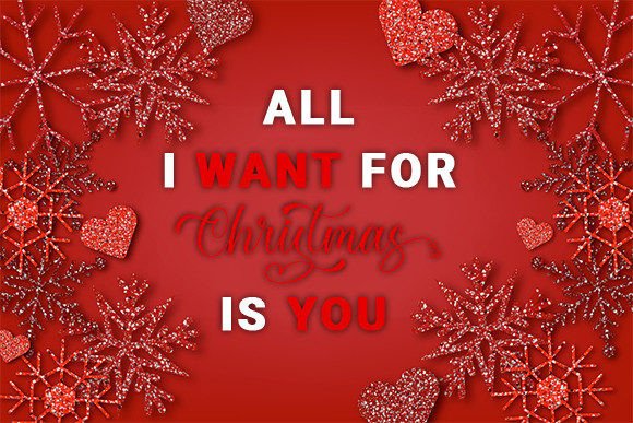 Christmas Maroon Font Poster 4