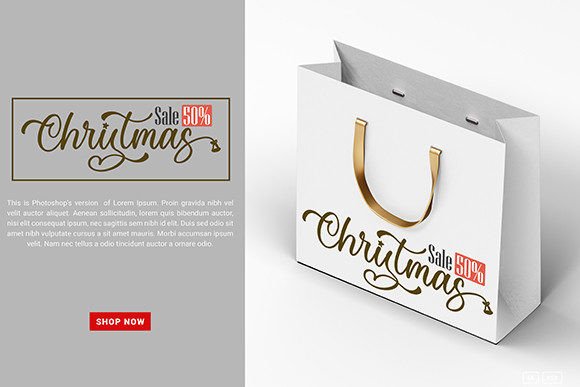 Christmas Maroon Font Poster 9