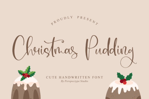 Christmas Pudding Font Poster 1