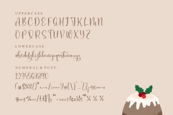 Christmas Pudding Font Poster 13