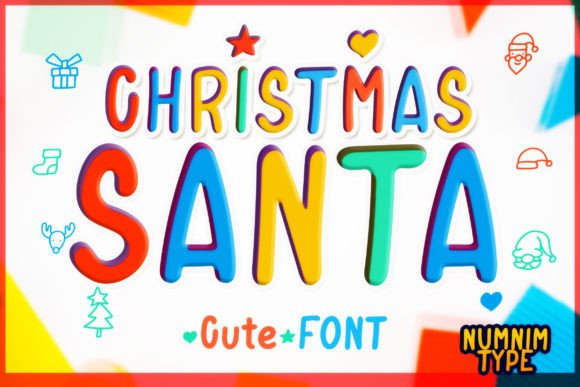 Christmas Santa Font Poster 1