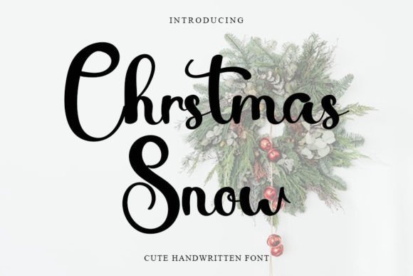 Christmas Snow Font Poster 1