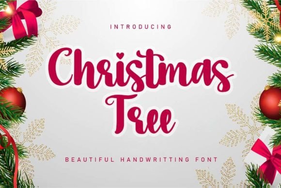 Christmas Tree Font Poster 1