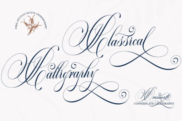 Classical Calligraphy Font Poster 1