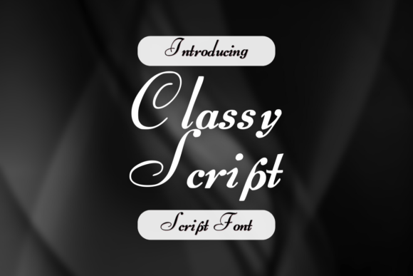 Classy Script Font Poster 1