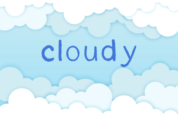 Cloudy Font Poster 1