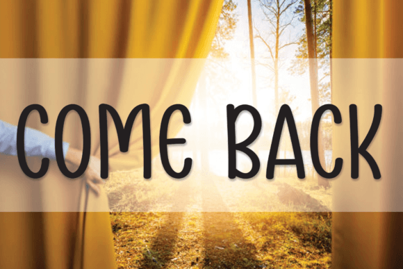 Come Back Font Poster 1