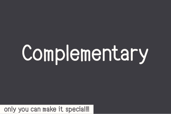 Complementary Font
