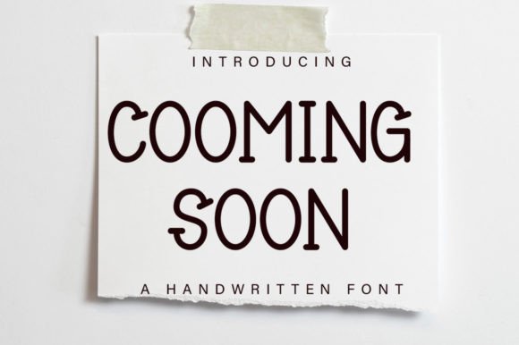Cooming Soon Font Poster 1