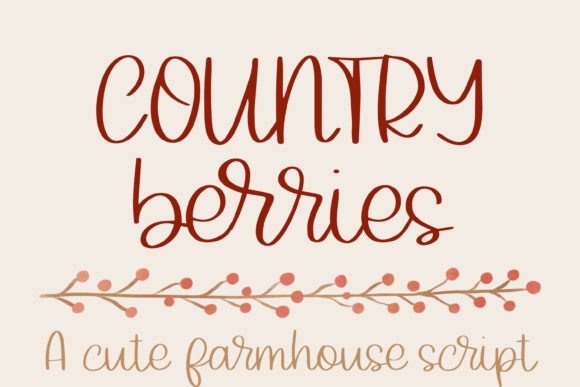 Country Berries Font Poster 1