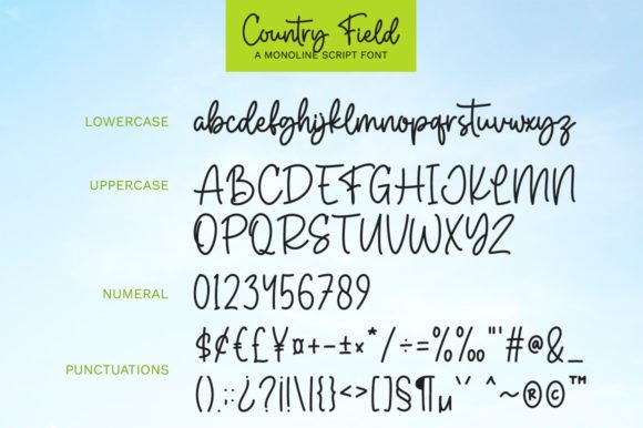 Country Field Font Poster 7