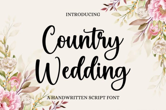 Country Wedding Font Poster 1