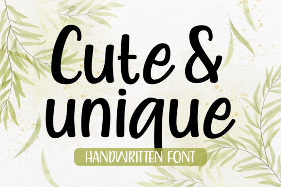 Cute and Unique Font Poster 1