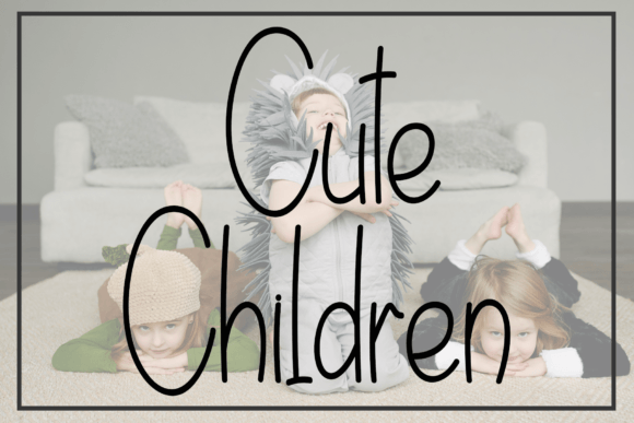 Cute Children Font Poster 1