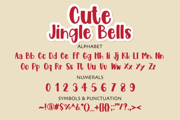 Cute Jingle Bells Font Poster 2